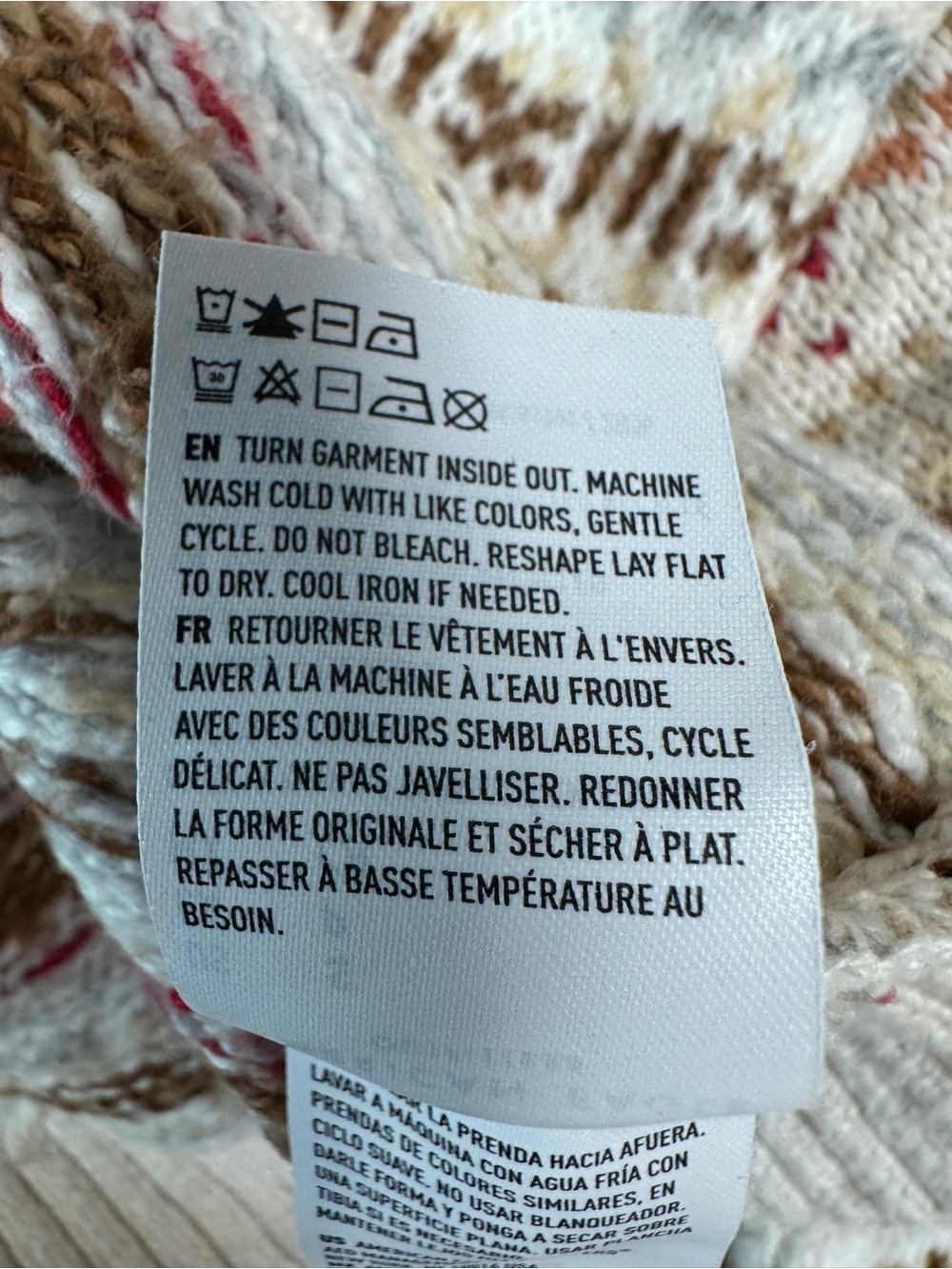 American Eagle Fair Isle Snowdrift Crewneck Cardigan Sweater Size S - Picture 11 of 11